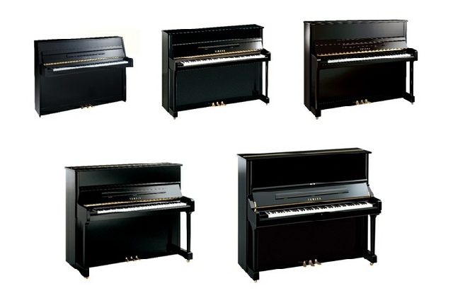 Top:  Yamaha B1, Yamaha B2, Yamaha B3,   Bottom: Yamaha P121, Yamaha U35